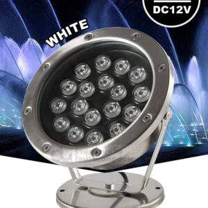 โคมไฟใต้น้ำ ส่องน้ำพุ ส่องใต้น้ำตก บ่อปลา LED 18W (แสงขาว)